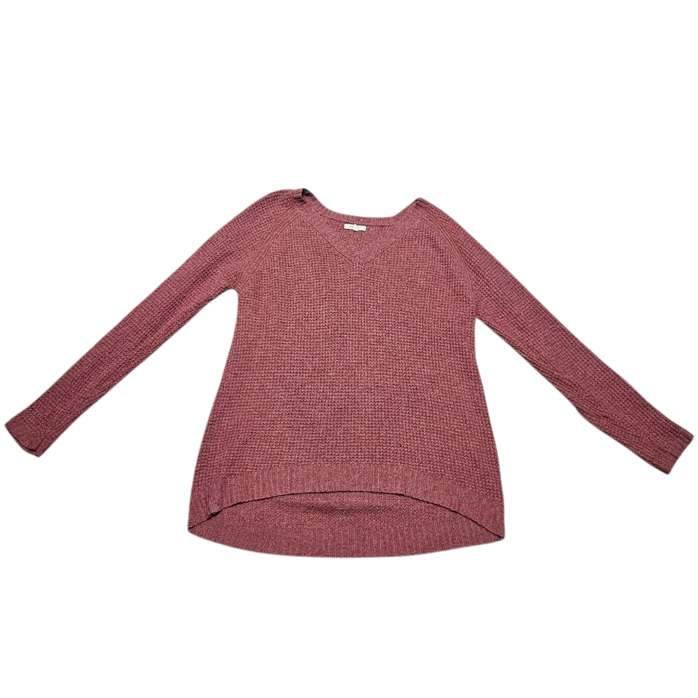 Maurices Mauve Textured V-Neck Sweater – Size M